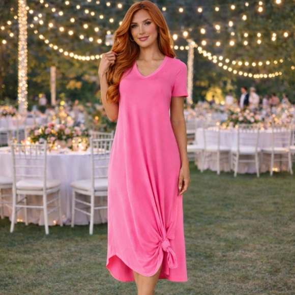Dear Scarlett Dresses & Skirts - NEW Dear Scarlett Dolman Sleeve Maxi Dress in Neon Pink